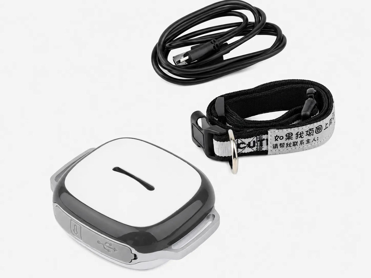 dog GPS tracker, device with charging cable