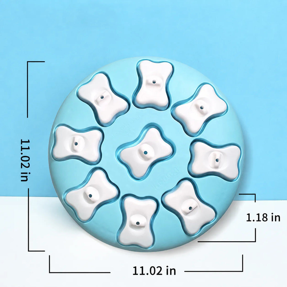 dog puzzle feeder dimensions, 11 inch diameter
